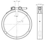Heavy Duty V-Clamp for Mercedes, Ø=127 / L=25, INOX
