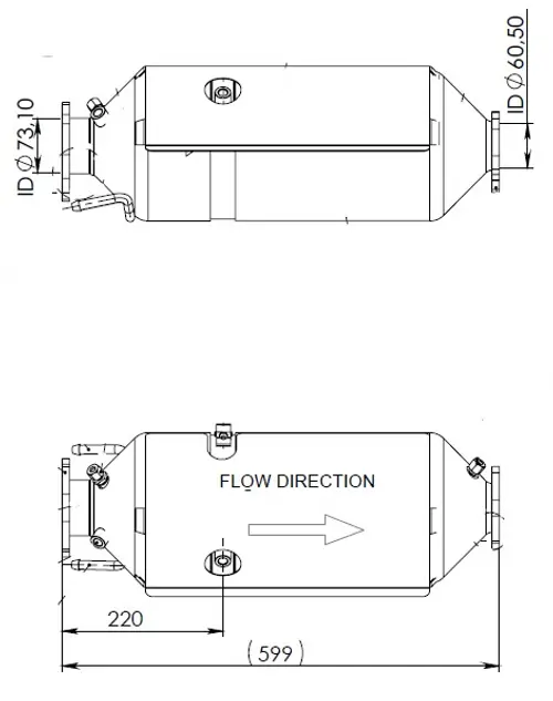 Catalytic Converter w. DPF for Iveco