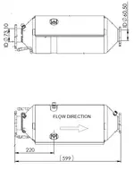 Catalytic Converter w. DPF for Iveco