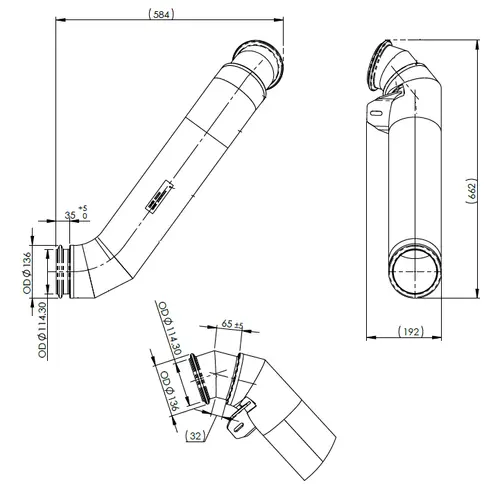 Insulated Exhaust Pipe for DAF