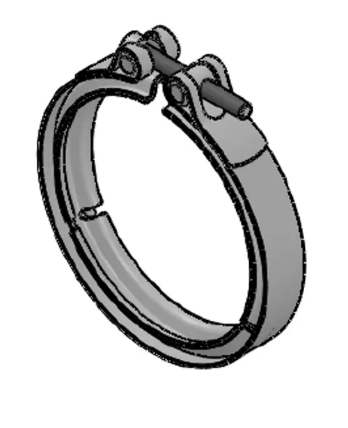 Heavy Duty V-Clamp for Mercedes, Ø=127 / L=25, INOX