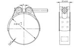 HoseFit Clamp, Ø=59-63 / L=20 mm, INOX