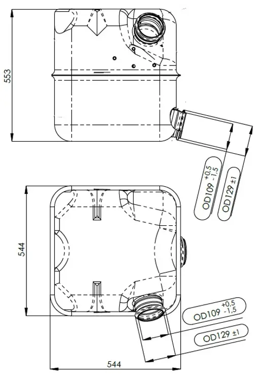 Silencer for Scania, E-line