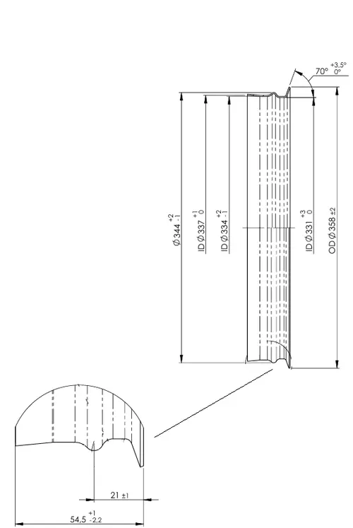 Flange for Volvo Euro VI Silencer