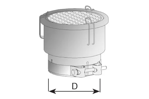 Spark Arrestor, Pipe, Ø=90.5
