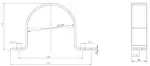 Pipe Bracket, Ø=110 / L=150 mm, ZINC