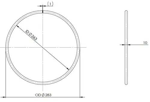 Metallic Ring for DPF for Iveco OD=283