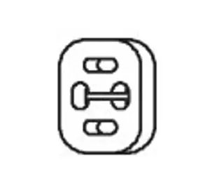 Rubber Mounting for Iveco, L=33, W=45, H=62, Rubber