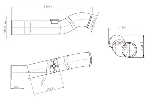 Exhaust Pipe for Scania, E-line