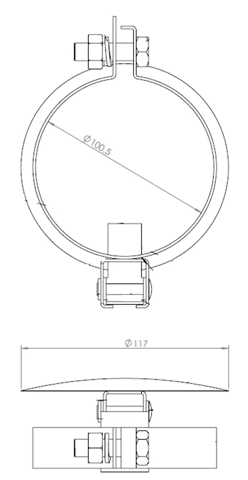 Rain Cap, Ø=100, ZINC