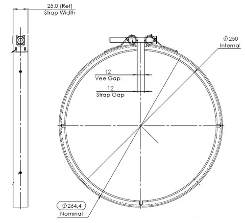 Veefit clamp for DAF/Dennis/Scania