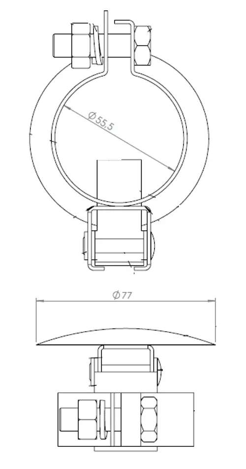 Rain Cap, Ø=55, ZINC