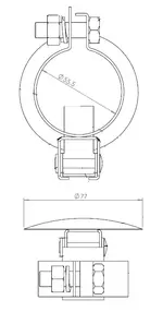 Rain Cap, Ø=55, ZINC