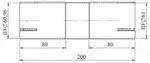 Pipe Connector, ID=61 / L=200, ALU