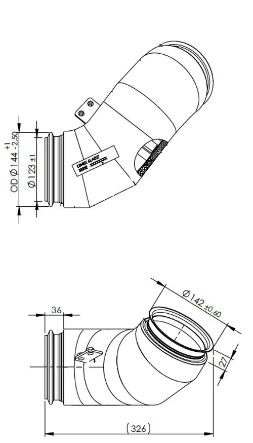 Insulated Exhaust Pipe for Scania