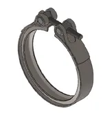 Heavy Duty V-Clamp for MAN, Ø=76.1 / L=20, INOX