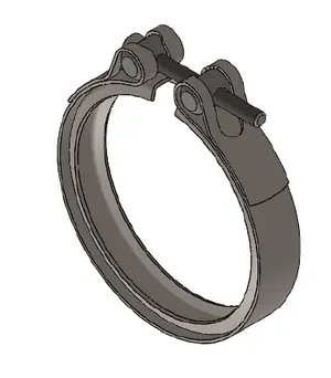 Heavy Duty V-Clamp for MAN, Ø=76.1 / L=20, INOX