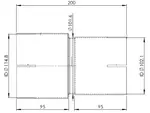 Pipe Adaptor ID/ID=102.1/114.8 L=200, ALU
