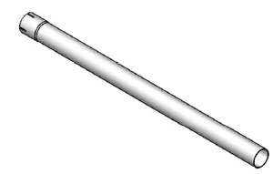 Extension Pipe, OD/ID=63.5/64 / L=1000, ALU