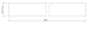 Exhaust Pipe, OD=152.4 / L=2000, ALU