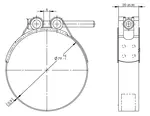 HoseFit Clamp for Nissan, Ø=79-85 / L=25 mm, INOX