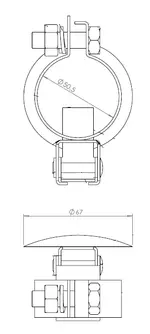 Rain Cap, Ø=50, ZINC