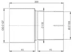 Pipe Adaptor, ID/OD=103/127 L= 200 ALU