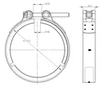 Heavy Duty V-Clamp for Scania, Ø=88.9 / L=20, INOX