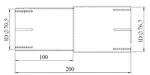 Pipe Adaptor ID/ID=70.5/76.7 L=200, ALU