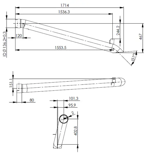 Pipe for Mercedes