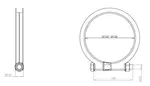 Truck Make Clamp for Mercedes, Ø=123-128 mm, ALU