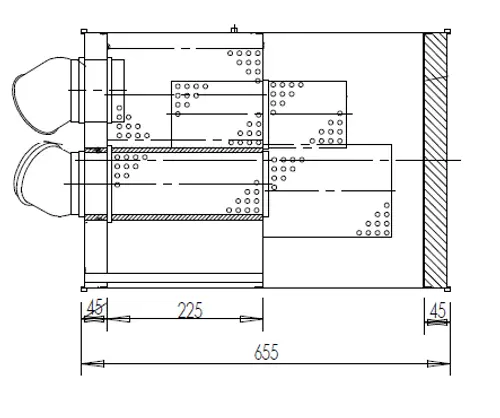 Middle Silencer 850mm, 263mm, 77.0/88.9, ALU