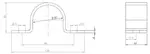 Pipe Bracket, Ø=50 / L=85, ZINC