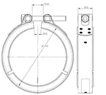 Heavy Duty V-Clamp for Volvo, Ø=88.9 / L=25, INOX