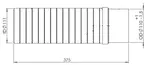 Exhaust Flex, D2S for MAN, E-line, OD/ID=110/111 L=375, INOX