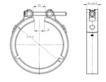 Heavy Duty V-Clamp for Dennis, Ø=76.1 / L=20, INOX