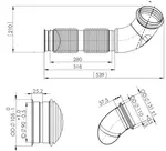 Exhaust Pipe w. Bellow for Iveco
