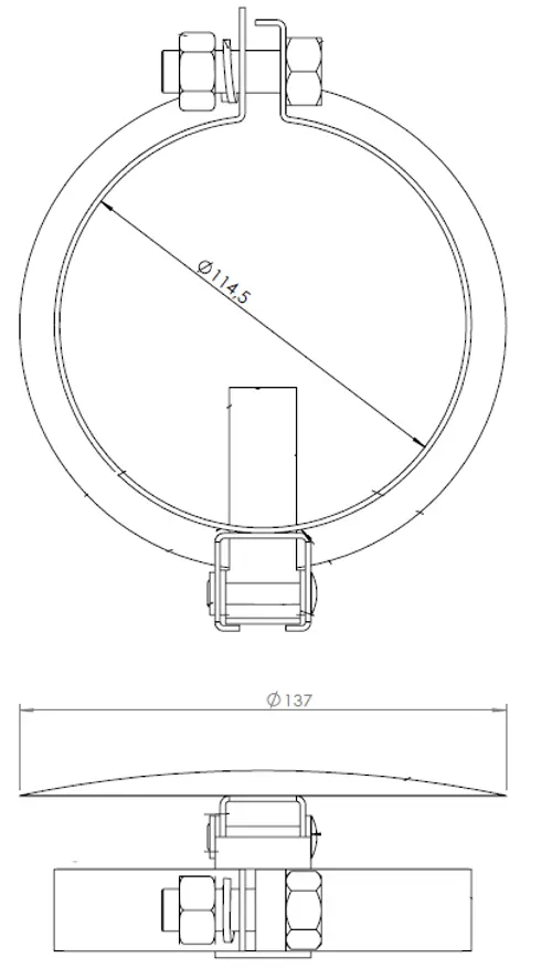 Rain Cap, Ø=115, ZINC