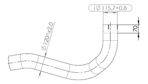 Pipe for Mercedes