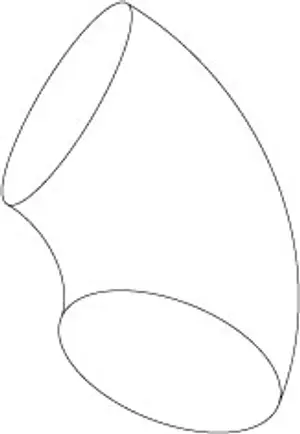 90ø Elbow Welded/Thin Wall OD=50 / T=1.5, INOX