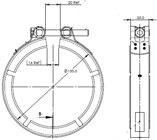 Exhaust Clamp for Detroit Diesel
