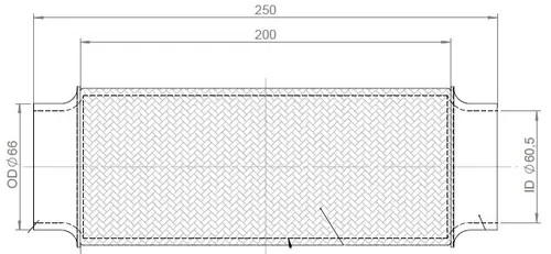 Bellow, ID=60.5  L=250, SS