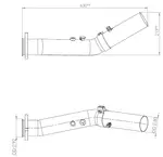 Exhaust Pipe w. Popnuts for Temp. Sensor for MAN
