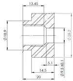 Universal Fitting, M14X1,5 / Ø9,5