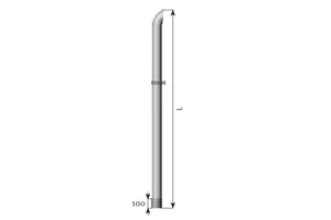 Pipe, Alu, Ø= 80mm, 1500mm
