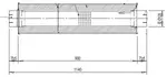 Absorption Silencer, OD=249, L=1140 mm, ALU