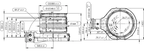 SCR 'Pancake' Outlet for Cummins