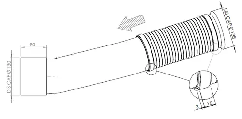 Exhaust Pipe for Mercedes, E-line
