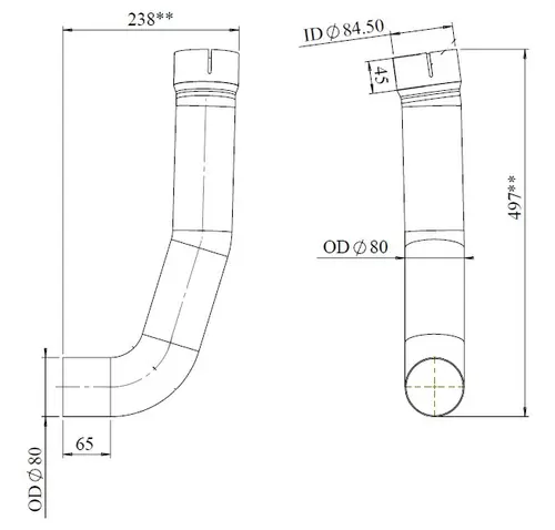 Exhaust Pipe for MAN