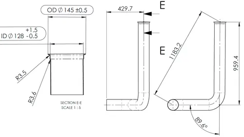 Exhaust Pipe for Freightliner